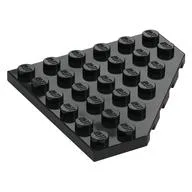 Wedge Plate 6 x 6 Cut Corner, Black