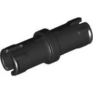 Technic Pin with Friction Ridges Lengthwise with No Center Slots, Black