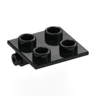 Hinge Brick 2 x 2 Top Plate Thin, Black