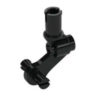 Technic Pin with Dual Wheels Holder, Black