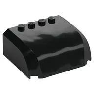Windscreen 5 x 6 x 2 Triple Curved Top Canopy with 4 Studs, Black