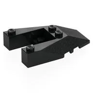 Brick Wedged, Sloped 6 x 4 Cutout, Stud Notches, Black