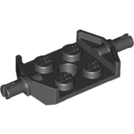 Plate Special 2 x 2 with Wheels Holder Wide, Black