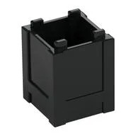 Container Box 2 x 2 x 2 - Top Opening, Black