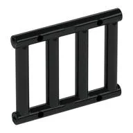 Bar 1 x 4 x 3 [End Tabs], Black