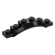 Wheel Arch, Mudguard, 1 1/2 x 6 x 1 [Arch Extended], Black