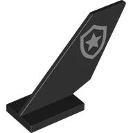 Tail Shuttle with Police Logo Print, Black