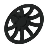 Wheel Cover 9 Spoke - 24mm D., Black