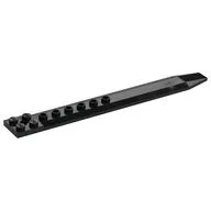 Plate Special 2 x 16 with Angled Side Extensions and Hole (Rotor Blade), Black