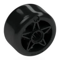 Wheel 24 x 20 with Black Tire Pattern, Black