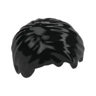 Hair Short, Tousled with Side Part, Black