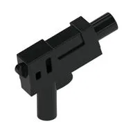Weapon Gun Automatic Pistol Medium Barrel, Black