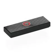 Tile 1 x 3 with Silver Grill, Silver Tiger in Red Circle Print, Black