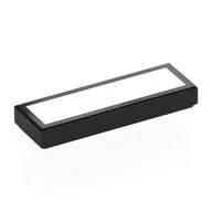 Tile 1 x 3 with White Surface Print, Black