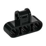 Technic Axle and Pin Connector Perpendicular Triple, Black