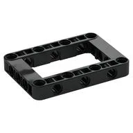 Technic Beam Frame 5 x 7 with 3 x 5 Opening Thick, Black