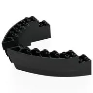 Boat Hull Section, Brick 16 x 10 x 3, Black