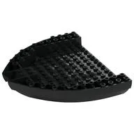 Boat Hull Section, Brick 16 x 13 x 2, Black