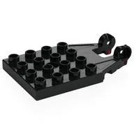 Duplo Plate 4 x 4 with 16 Studs and Reinforced Hinge, Black