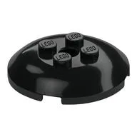 Dish 4 x 4 with 4 Studs, Black
