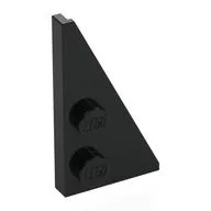 Wedge Plate 2 x 4 27° Right, Black