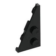 Wedge Plate 2 x 4 27° Left, Black