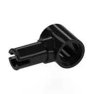 Technic Pin Connector Hub with 1 Pin with Friction Ridges Lengthwise [Centered Friction Ridge], Black
