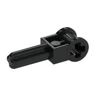 Technic Axle 1.5 with Perpendicular Axle Connector (Technic Pole Reverser Handle), Black