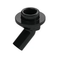 Bar, Angled with 1 x 1 Round Plate / Stud on End, Black