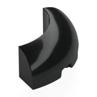 Brick Round Corner 3 x 3 x 1 No Studs, Black