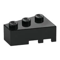 Brick Wedged, Angled 3 x 2 Left, Black