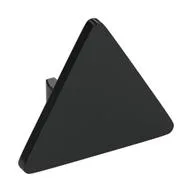 Road Sign Clip-on 2.2 x 2.667 Triangular with Open O Clip, Black
