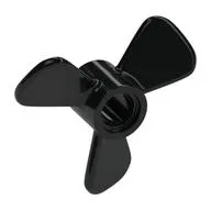 Propeller 3 Blade 3 Diameter with Pin Hole, Black