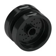 Wheel 18 x 12 with Pin Hole and Stud, Black