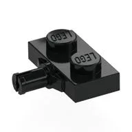 Plate Special 1 x 2 with Wheel Holder, Reinforced Underside, Black