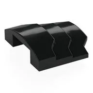 Brick Curved 4 x 3 with 3 Layers, 1 x 3 Cutout on Underside, Black