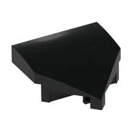 Brick Wedged, Curved 2 x 2 with Stud Notches, Black