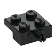 Plate Special 2 x 2 with Wheel Holder with Widened Center Pin, Black