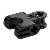 Technic Axle Connector 2 x 3 with Ball Socket, Closed Sides, Black