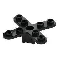 Propeller 4 Blade 5 Diameter with Rounded Ends, Closed Hub, Black