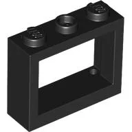 Window 1 x 3 x 2, Black