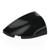 Brick Round, Curved Double 3 x 2 Beveled with Stud Notch Left, Black