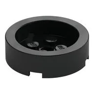 Brick Round 4 x 4 with Recessed Center, Black