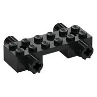 Brick Special 2 x 6 with Protruding Axle Holes, Black