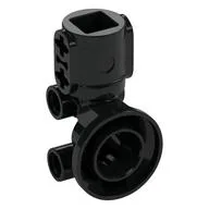 Technic Steering Portal with 2 Pin Holes and 2 Axle Holes, Black