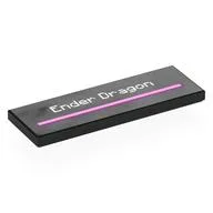 Tile 2 x 6 with White 'Ender Dragon', Bright Pink/Magenta Line Print, Black