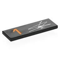 Tile 2 x 6 with White Signature (Lando Norris), Orange '1' Print, Black