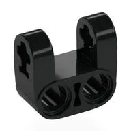 Technic Axle and Pin Connector Perpendicular Double Split [Reinforced], Black