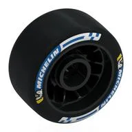 Wheel Rim 24 x 13.4 with Black Slick Tyre with Blue 'MICHELIN', White Stripe Print, Black