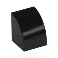 Brick Curved 1 x 1, Black